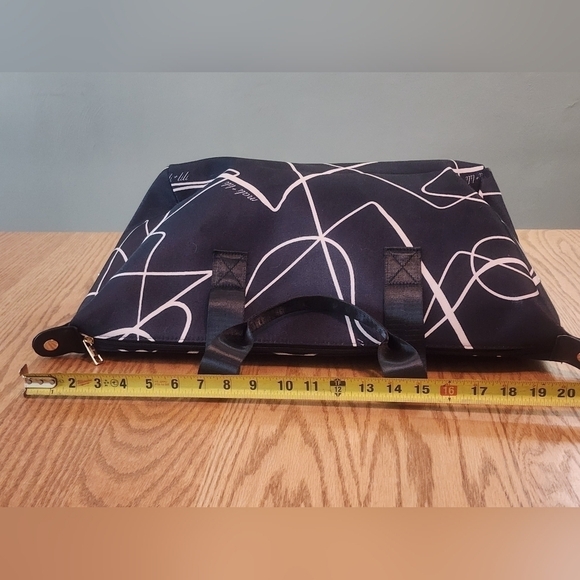 Mali + Lili Weekender Duffel Bag, Black/Beige Abstract Pattern-SRP $128 - Picture 7 of 14